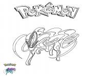 Coloriage pokemon 150 Mewtwo dessin