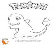 Charmander Pokemon dessin à colorier