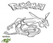 Rayquaza Pokemon dessin à colorier