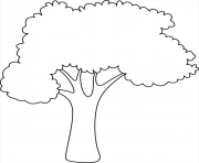 arbre simple facile nature dessin à colorier