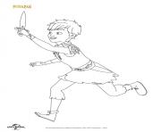 Coloriage peter pan et son epee dessin