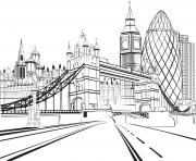 Coloriage ville londres dessin