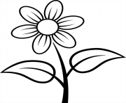 fleur facile simple dessin à colorier