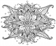 Coloriage mandalas fleurs complexe