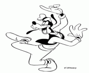 Dingo danse dessin à colorier