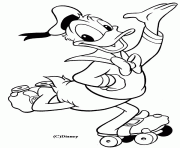 Coloriage donald joue au base ball Disney dessin