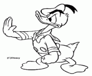 Donald dit STOP Disney dessin à colorier