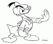 Donald dit halte Disney dessin à colorier