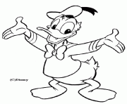 Coloriage donald en tenue de scout Disney dessin