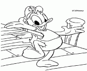 Donald en marin Disney dessin à colorier