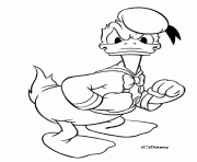 Donald n est pas content Disney dessin à colorier