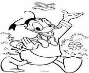 Donald se ballade Disney dessin à colorier