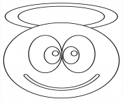 Coloriage smiley exclamatif dessin