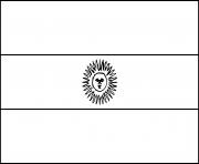 drapeau argentine dessin à colorier