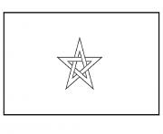 drapeau maroc dessin à colorier