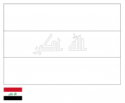 drapeau iraq dessin à colorier