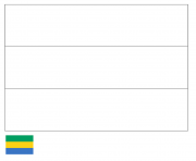 drapeau gabon afrique de lest dessin à colorier