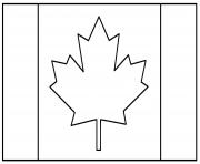 drapeau canada dessin à colorier