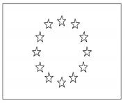 drapeau europe union europeenne dessin à colorier