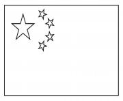 drapeau chine dessin à colorier