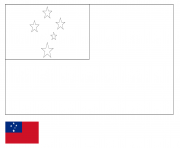 drapeau samoa dessin à colorier