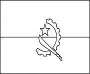 drapeau angola dessin à colorier