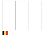 drapeau belgique dessin à colorier
