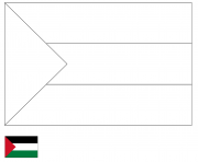 Coloriage drapeau espagne avec exemple couleur dessin