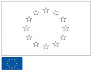 drapeau union europeenne europe european union flag dessin à colorier