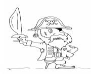 Coloriage bob leponge le pirate dessin