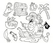 pirate maternelle facile enfant dessin à colorier