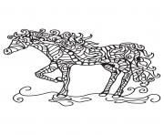 adulte cheval antistress 05 dessin à colorier