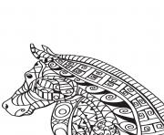 adulte cheval zentangle 13 dessin à colorier