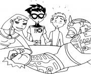 Coloriage teen titans go film 2018 dessin