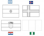 fifa coupe du monde 2018 Groupe D Argentine Islande Croatie Nigeria dessin à colorier