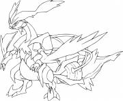 kyurem blanc pokemon legendaire dessin à colorier