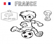 france football coupe du monde 2018 dessin à colorier