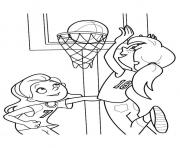 sport basketball filles dessin à colorier