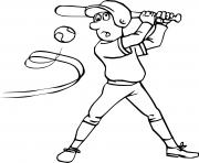 sport baseball dessin à colorier