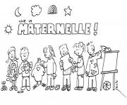 Coloriage classe d ecole maternelle dessin