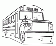 bus scolaire cool dessin à colorier