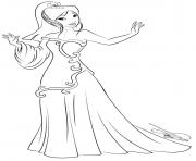 Coloriage princesse disney mulan dessin