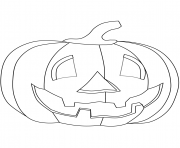 citrouille halloween enfants dessin à colorier