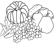 Coloriage automne feuilles branches fall dessin