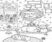 Coloriage automne feuilles fall dessin