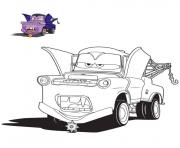 cars halloween en vampire dessin à colorier