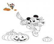 halloween disney mickey le pirate dessin à colorier