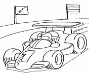 Coloriage Lola T70 Spyder 1966 dessin