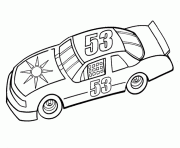 simple voiture de course logo soleil dessin à colorier