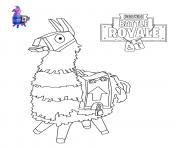 Llama Fortnite dessin à colorier